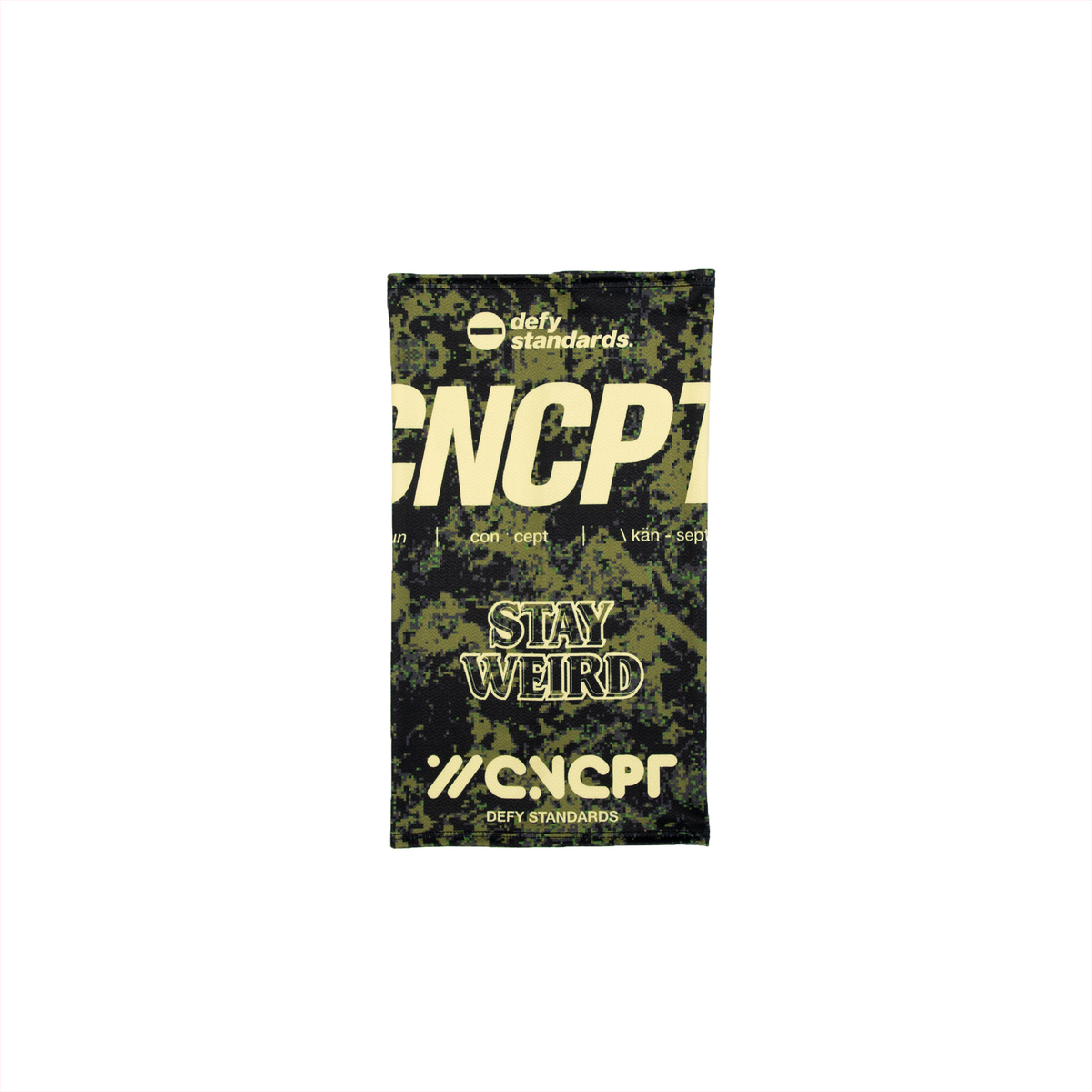 CNCPT - PIXEL CAMO - NECK GAITER - GREEN